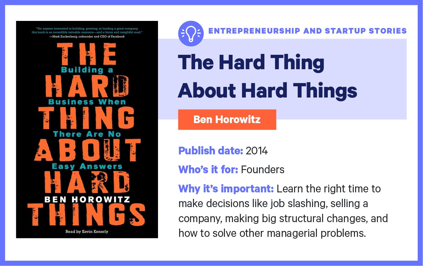 the hard thing about hard things book