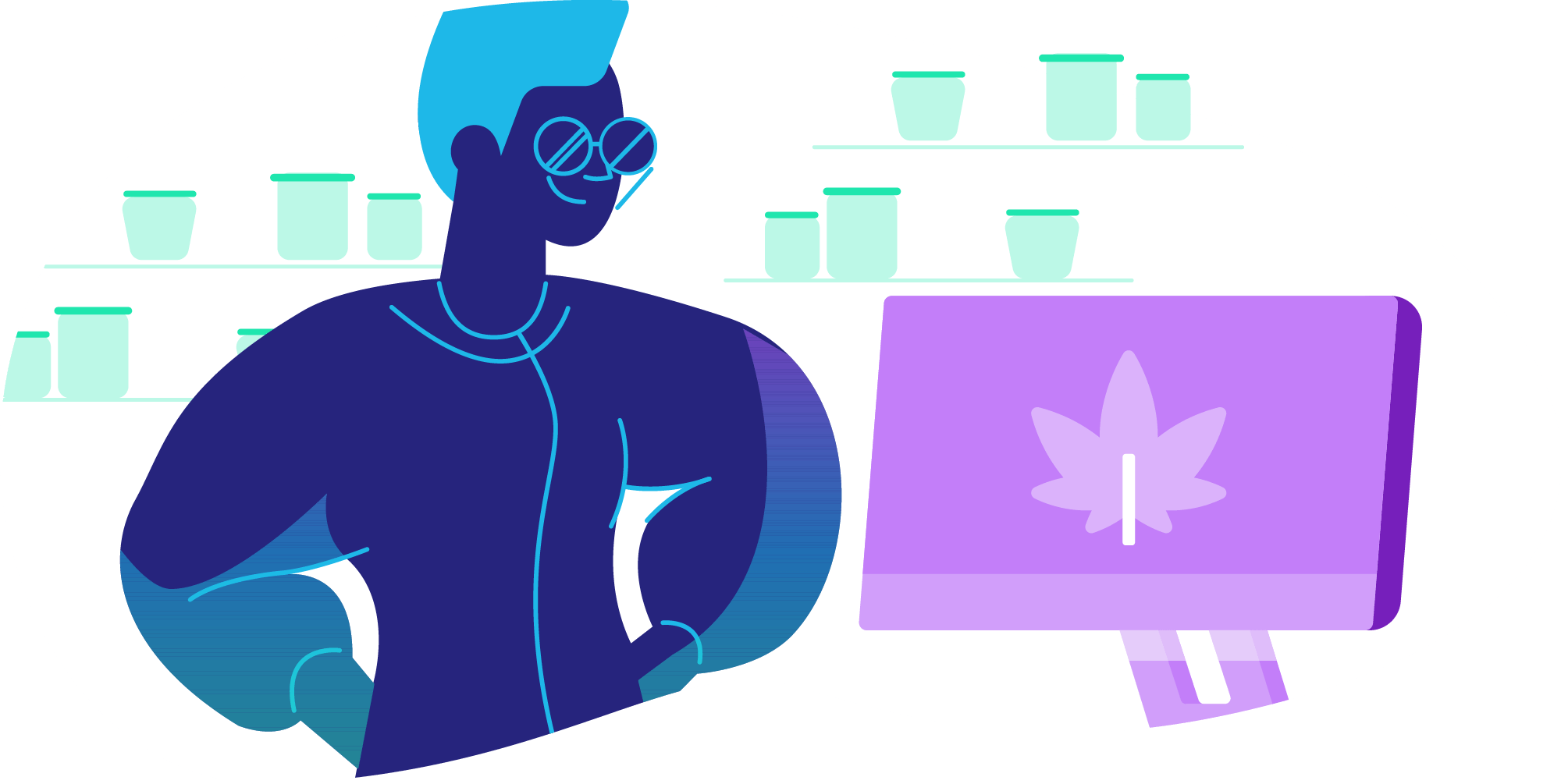 tech in the cannabis industry illustration